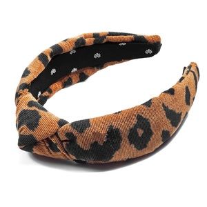 Lele Sadoughi Leopard Corduroy Headband